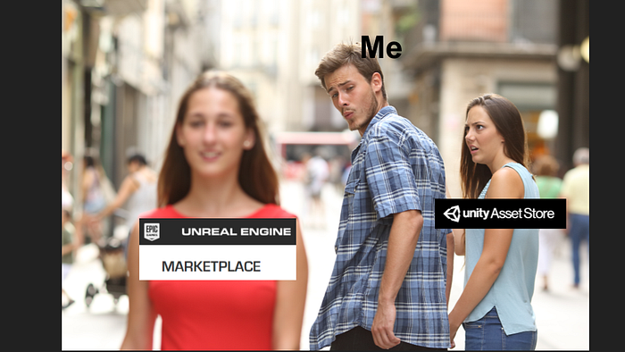 Meme about trying another game engine