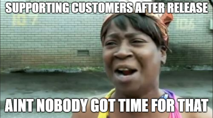 Cartoon about customer support