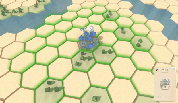 FoldVille gameplay GIF demonstrating territory expansion