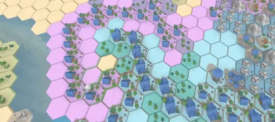 FoldVille gameplay GIF highlighting chain reactions