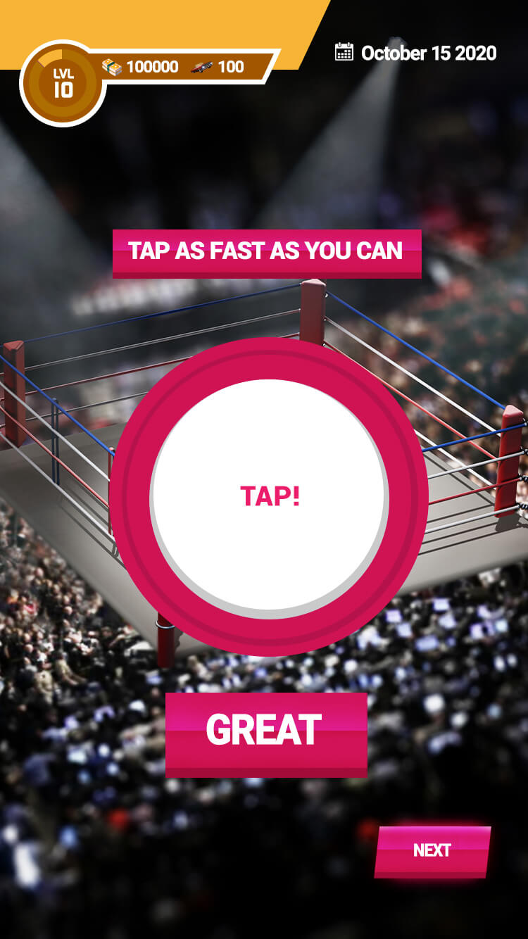 Match screen showing a move executed successfully