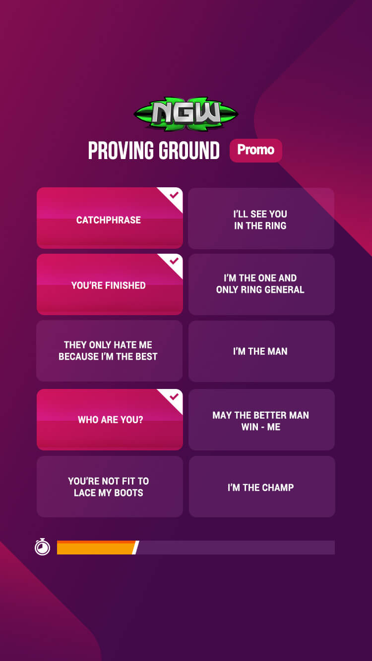 Promo event with branching dialogue options