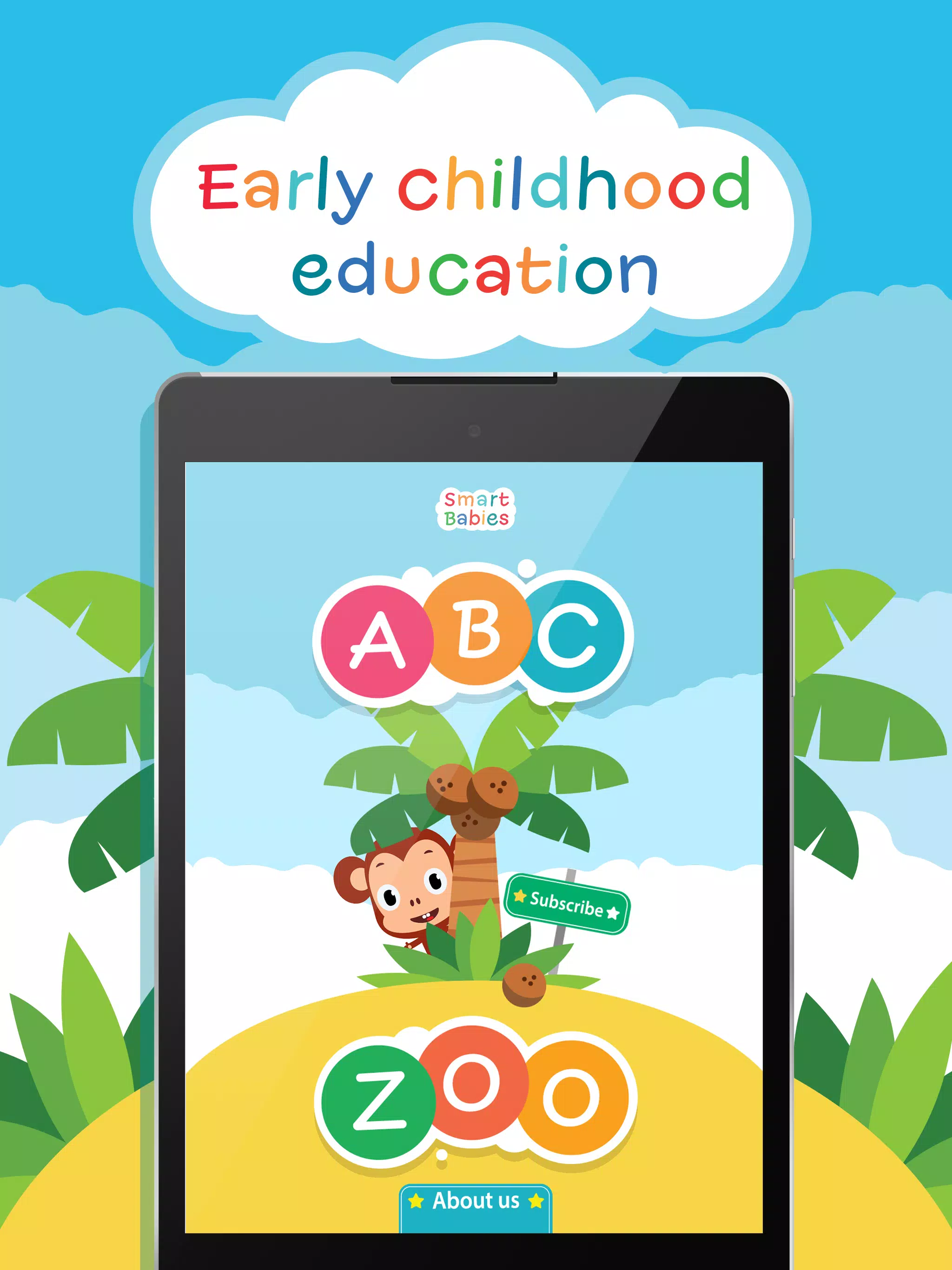 Alphabet mode showing bright A, B, and C tiles
