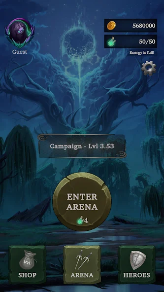 The Fartbound Realms arena biome selection screen