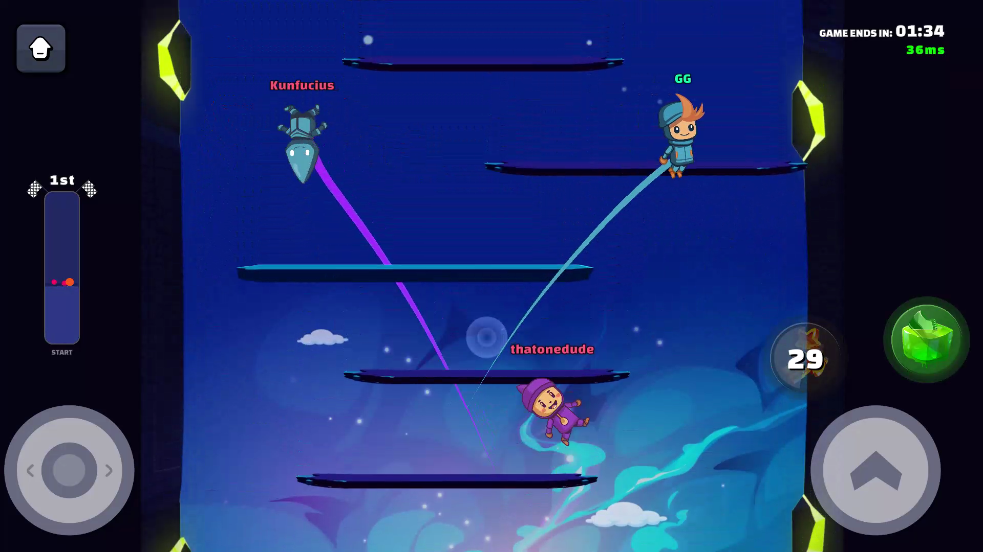 Tower Runner logo with neon crown and glowing accents