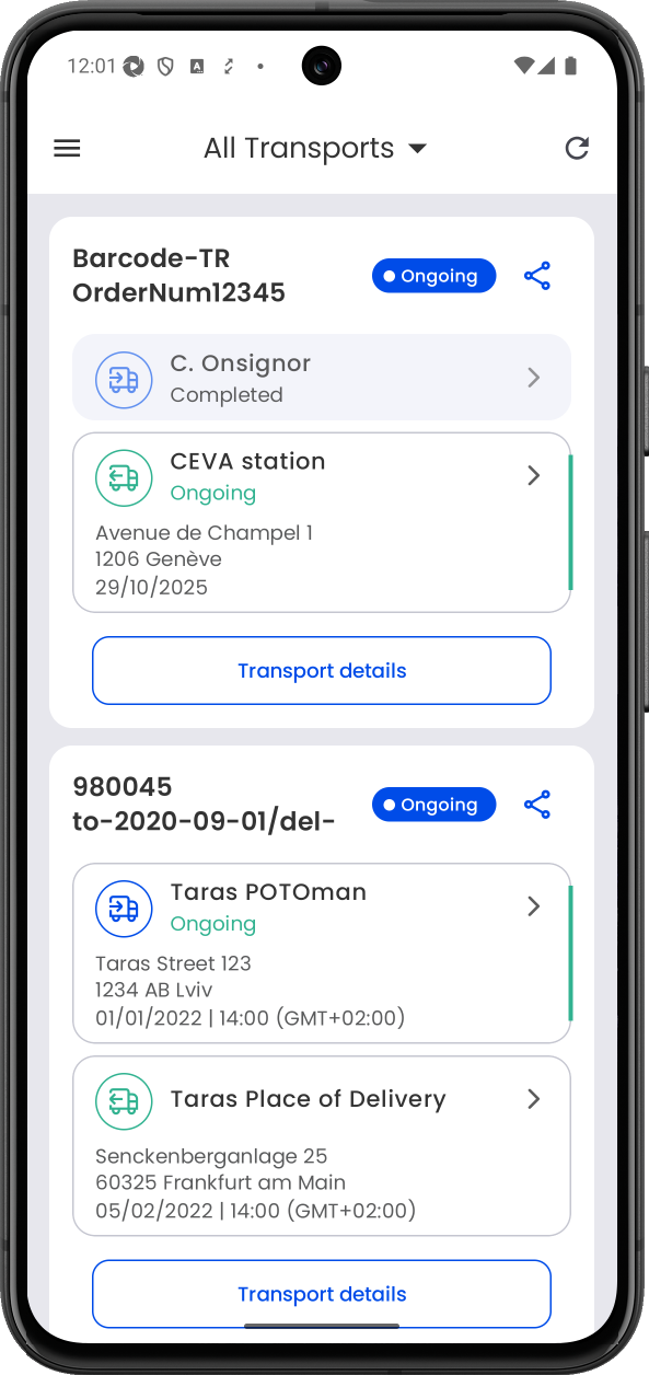 Mobile app screenshot